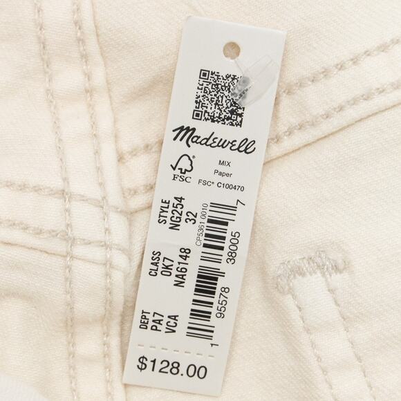 Madewell The Perfect Vintage Straight Vintage Canvas Wash Jeans Size 32 - Picture 8 of 12